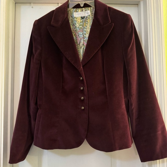 Tahari Arthur S. Levine Petite Velvet Skirt Suit Set - Picture 2 of 14